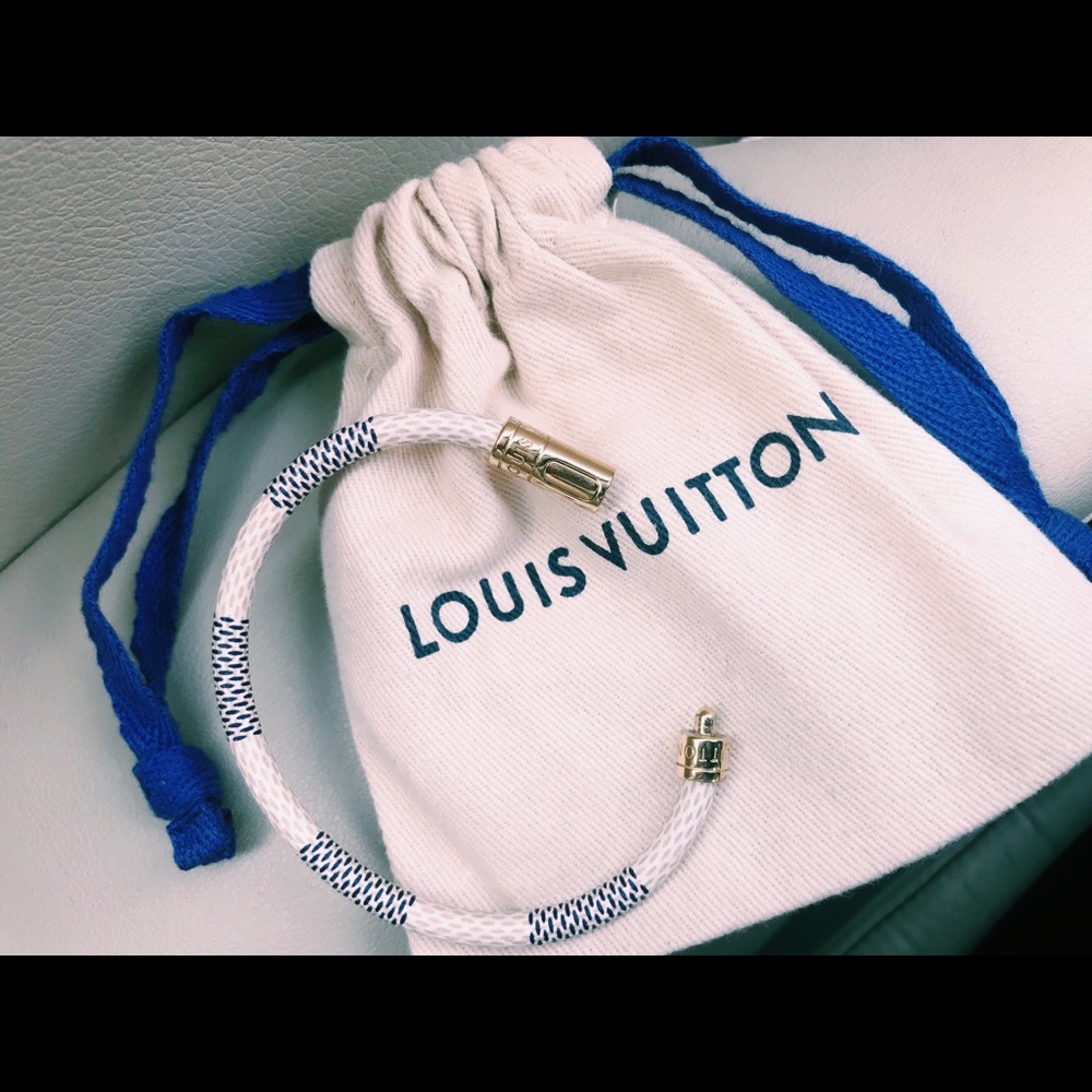 Louis Vuitton Keep It Bracelet, Damier Azur